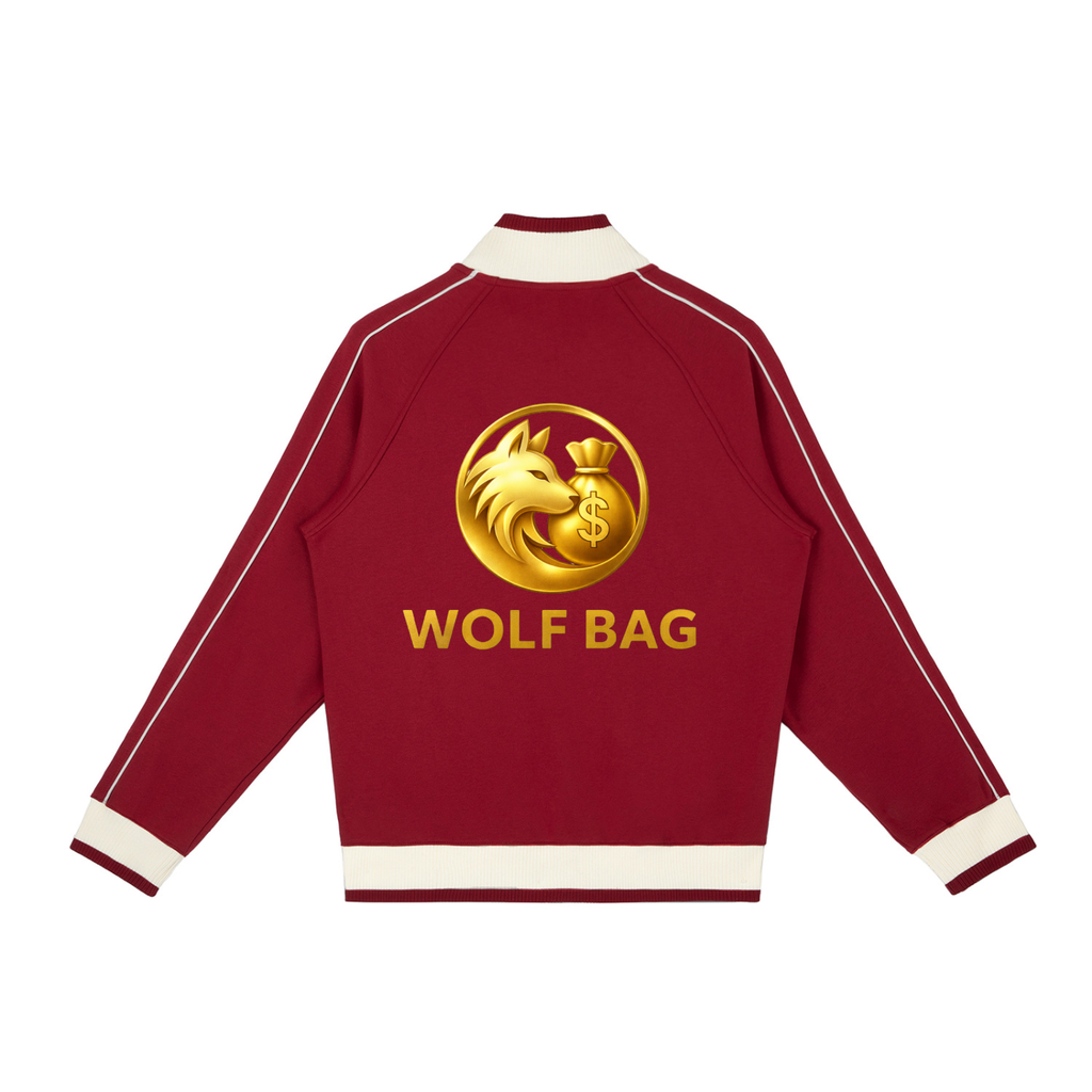 Color Block Raglan Sleeve Zip Track Jacket
