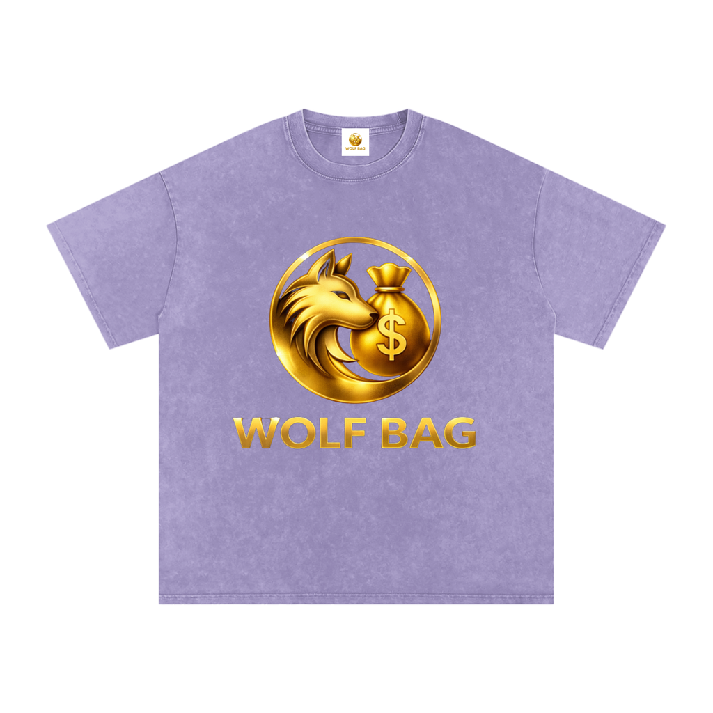 Snow Washed Oversized Cotton T-Shirt