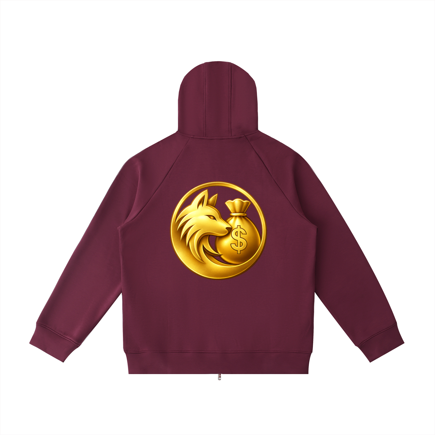 Heavyweight Raglan Sleeve Zip Hoodie