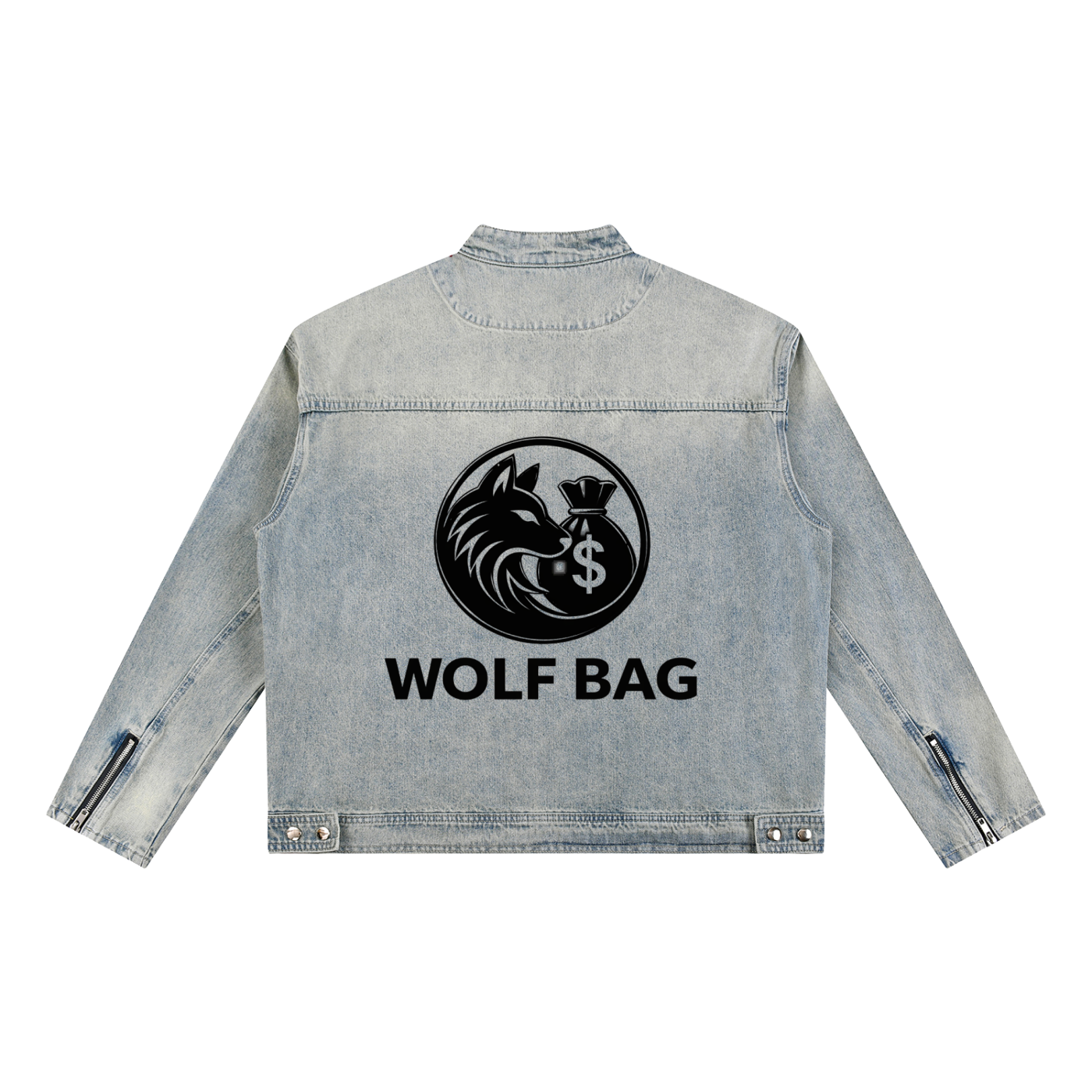 Vintage Wash Zip Denim Jacket