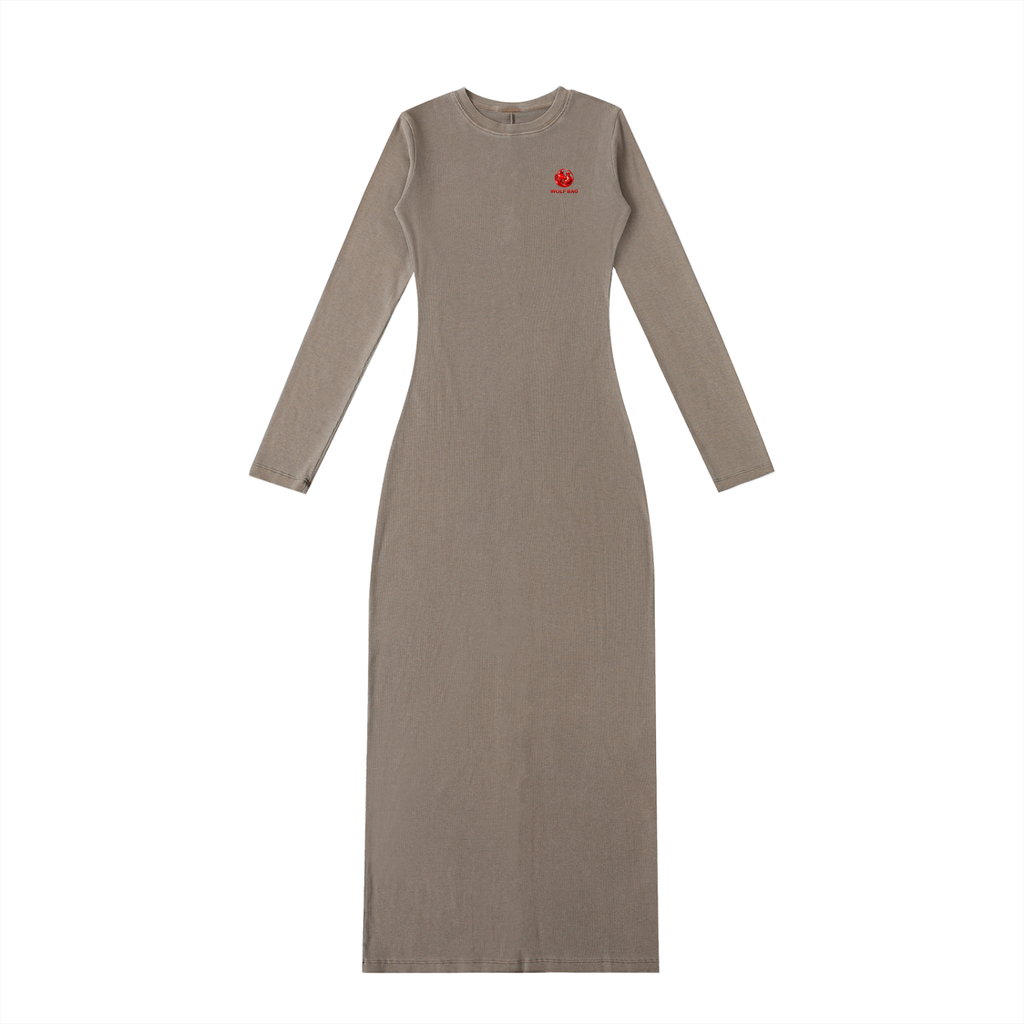 Dyed Washed Slit Maxi Dress