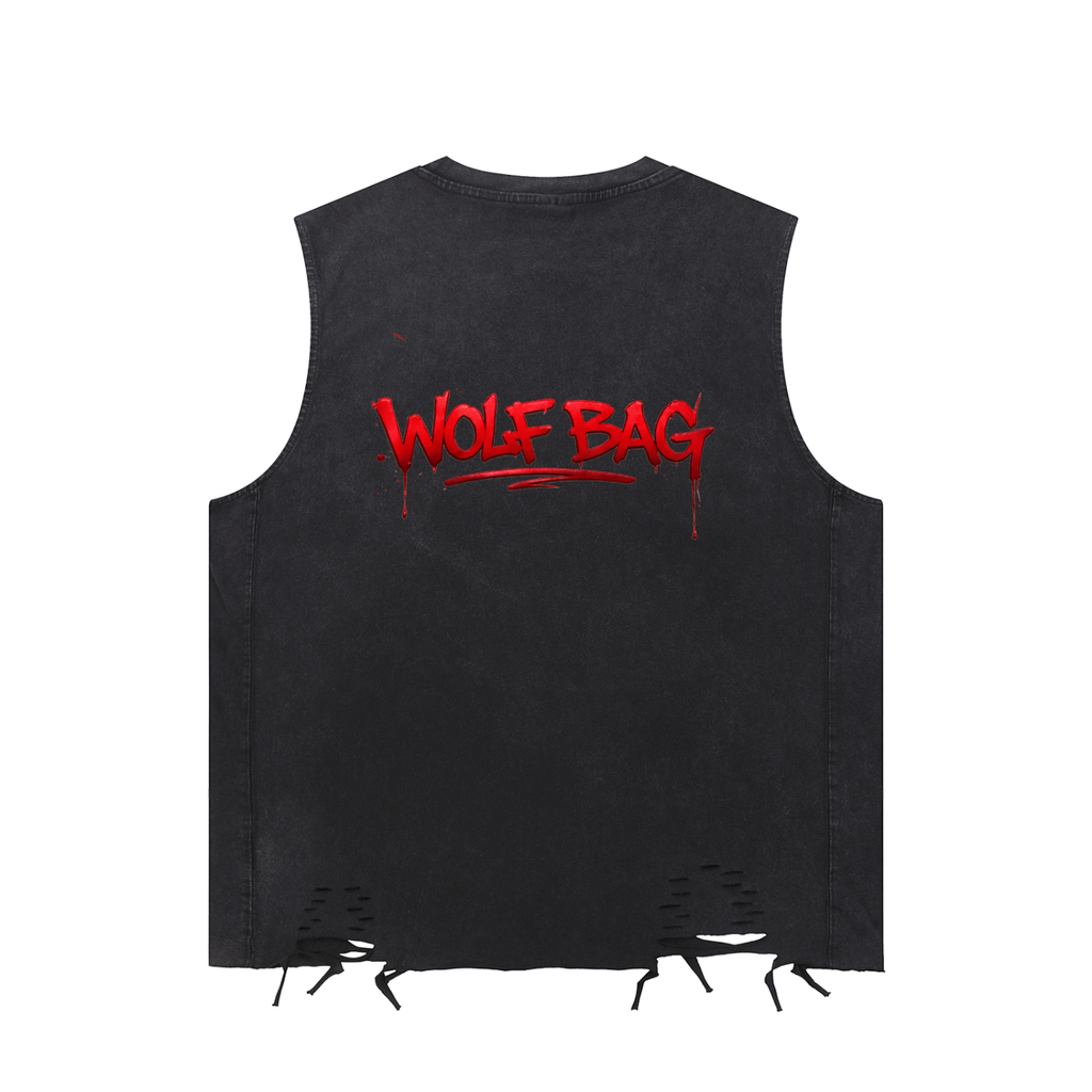 Snow Washed Raw-Hem Tank Top