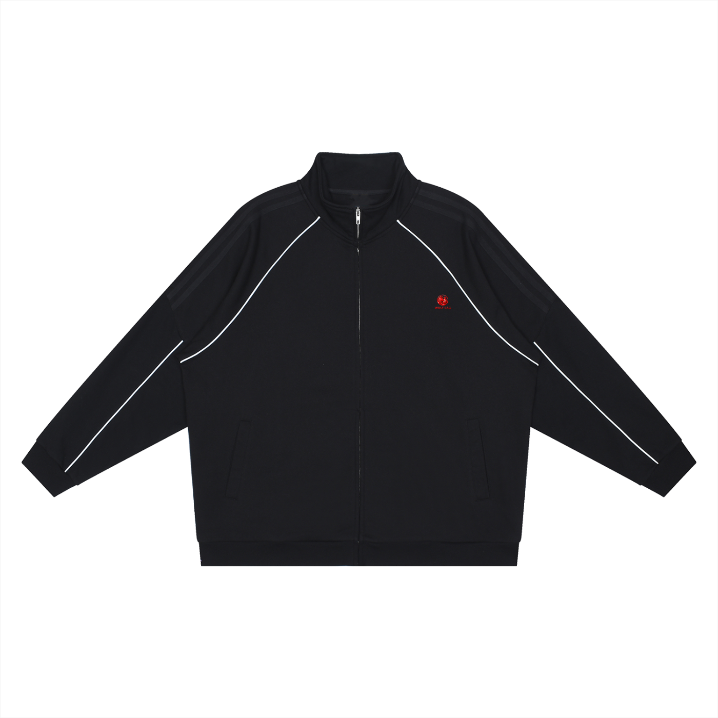 Reflection Striped Raglan Sleeve  Jacket
