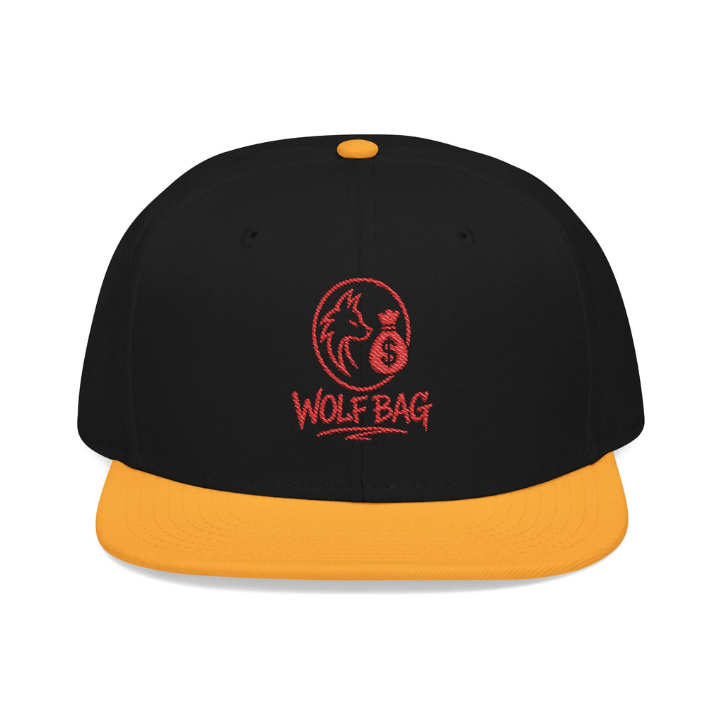 Embroidered Red Skull Snapback Hat