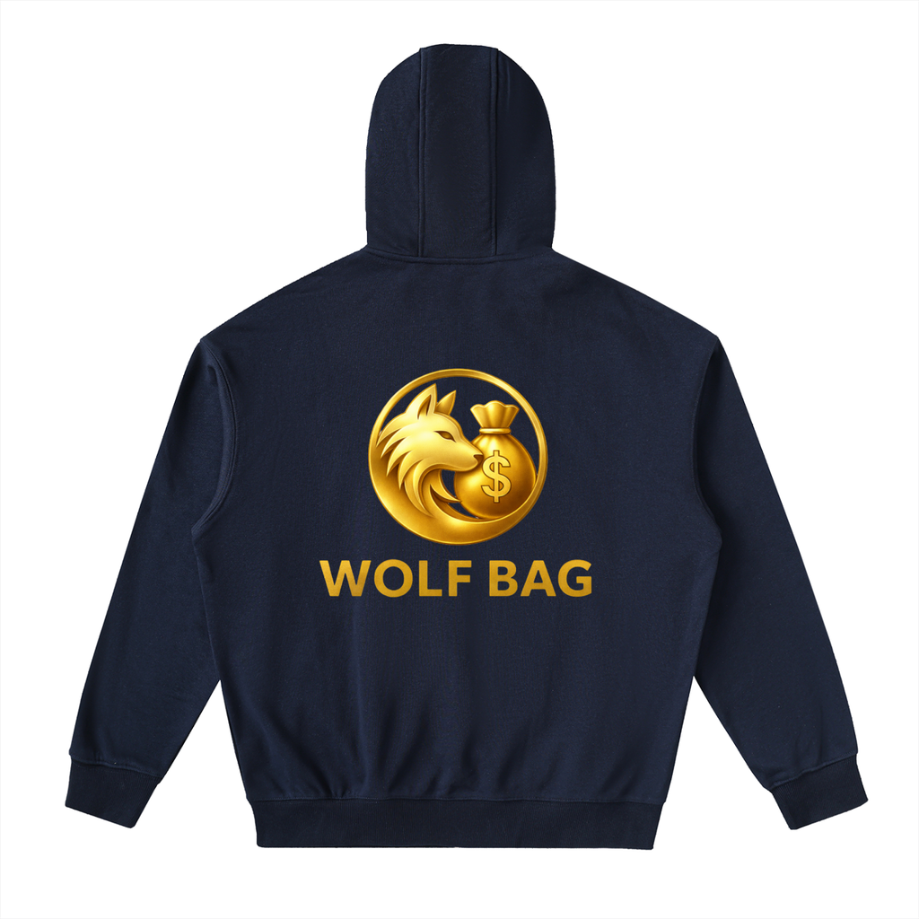 Drop-Shoulder Zip Up Hoodie