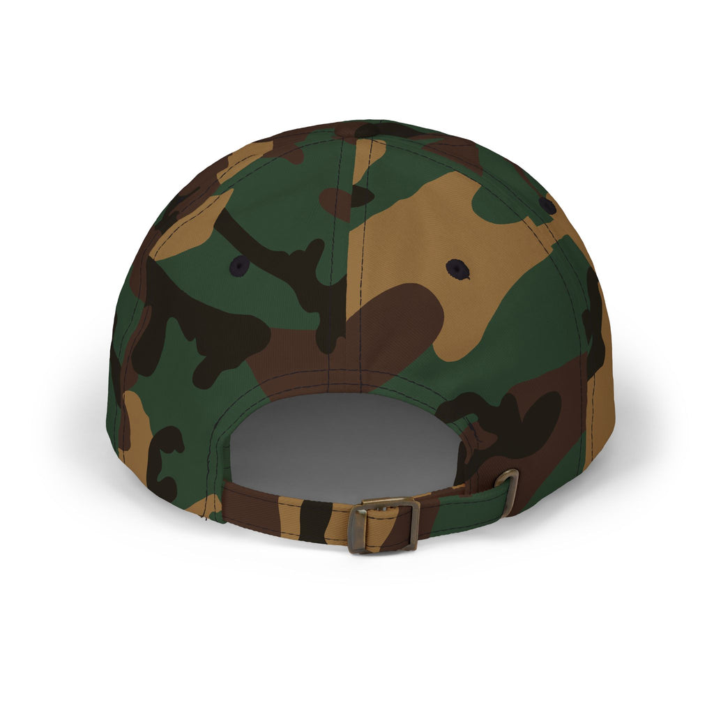 Dad Cap — Gold Wolf & Coin Embroidered Baseball Hat