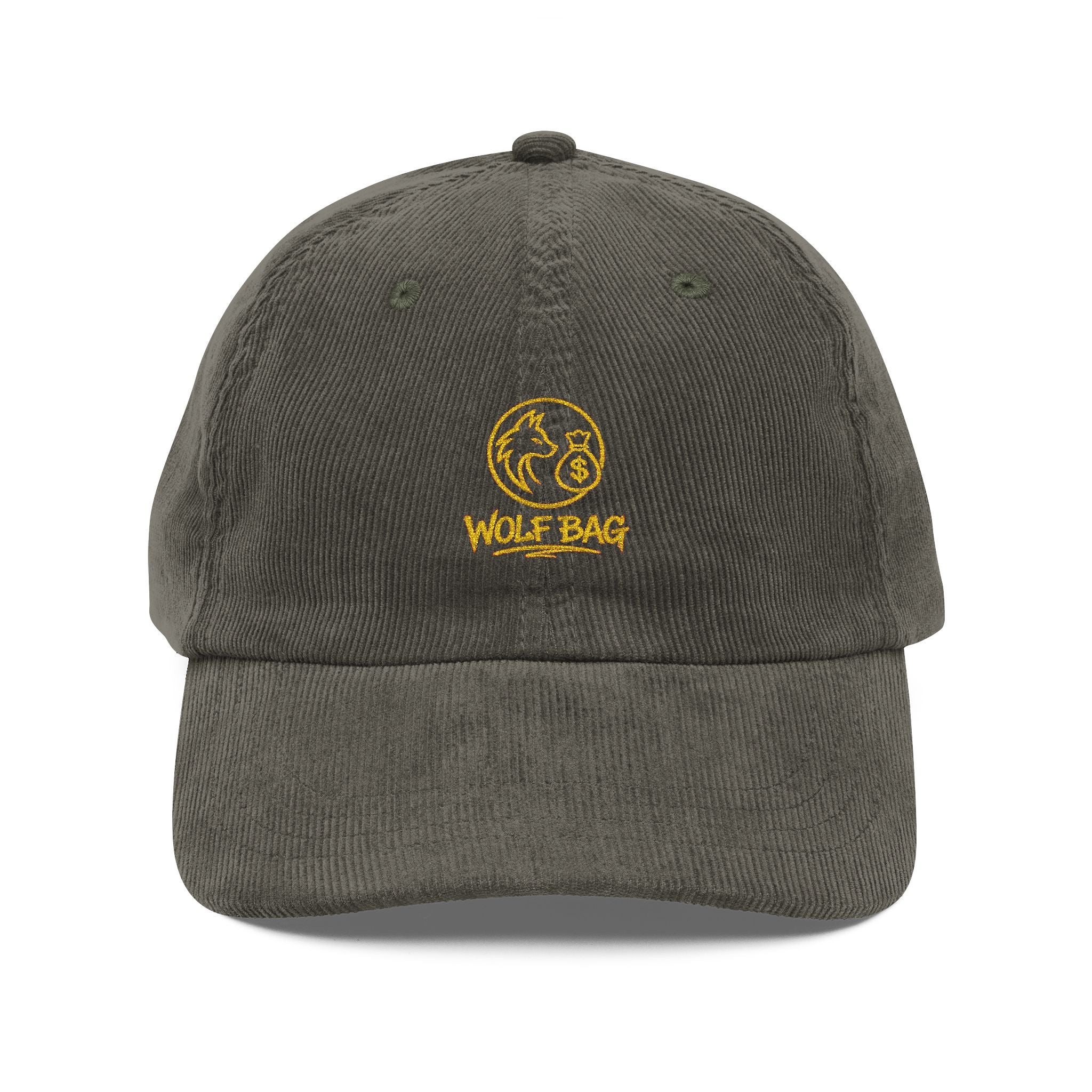 Vintage Corduroy Embroidered Cap — Retro Moon & Stars Baseball Hat