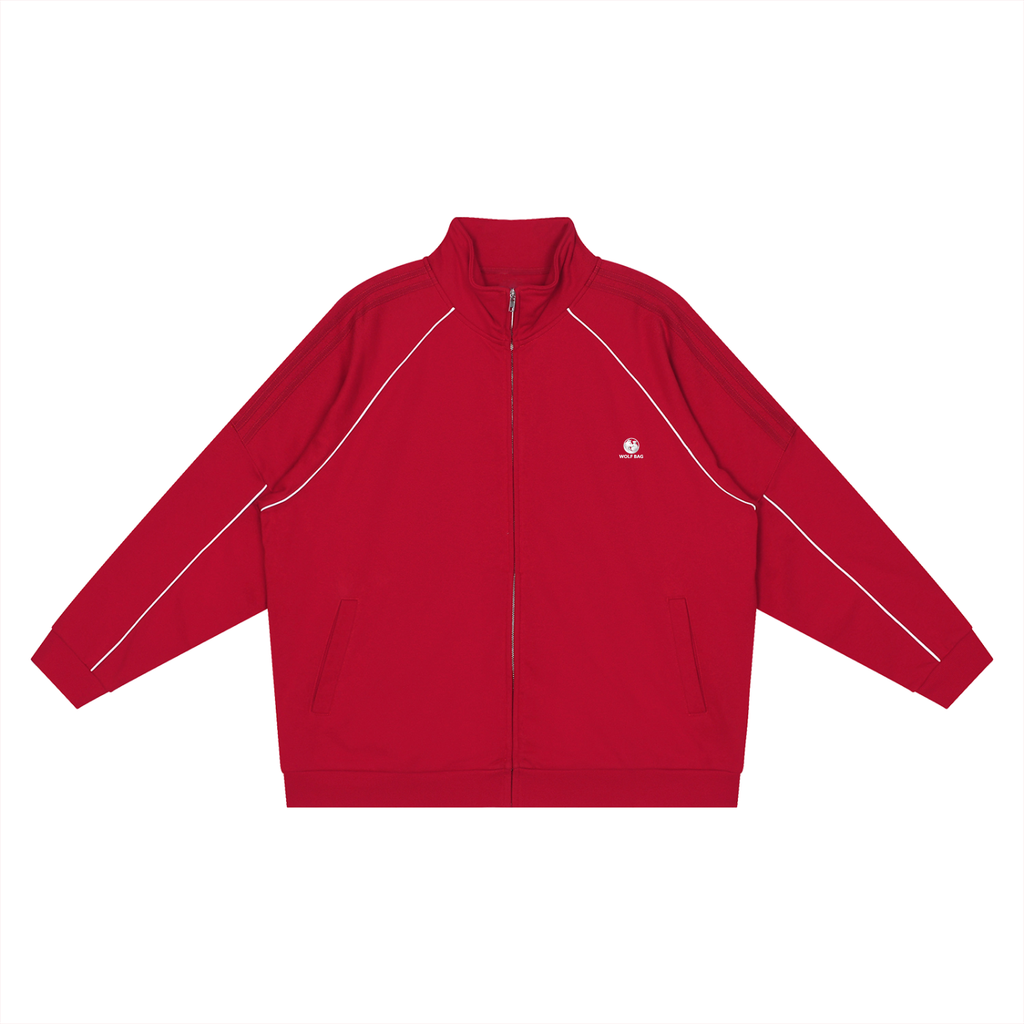 Reflection Striped Raglan Sleeve  Jacket