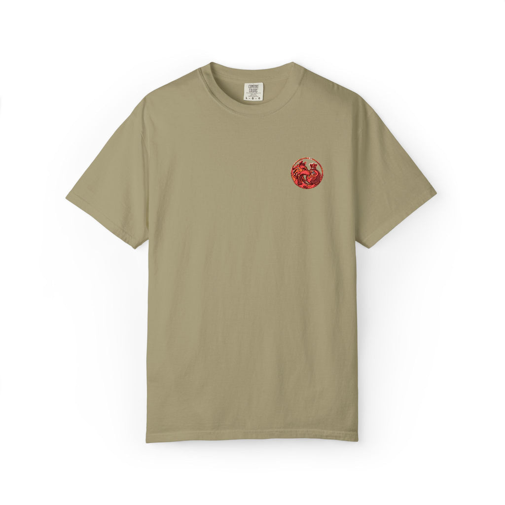 T-Shirt — Small Red Chest Print, Romantic Casual Tee