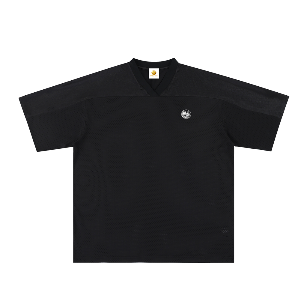 Oversized Mesh V-Neck Soccer Jersey