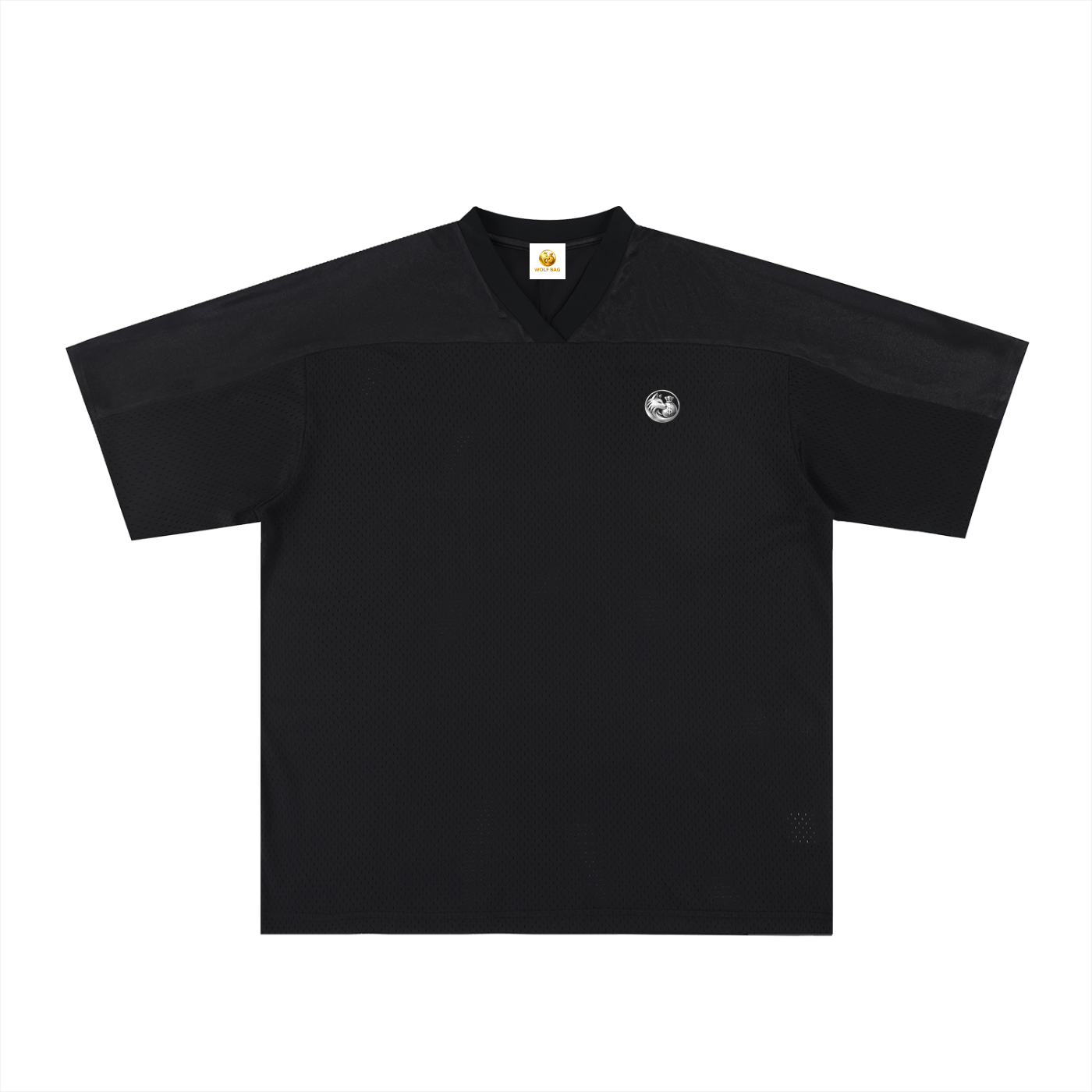 Oversized Mesh V-Neck Soccer Jersey