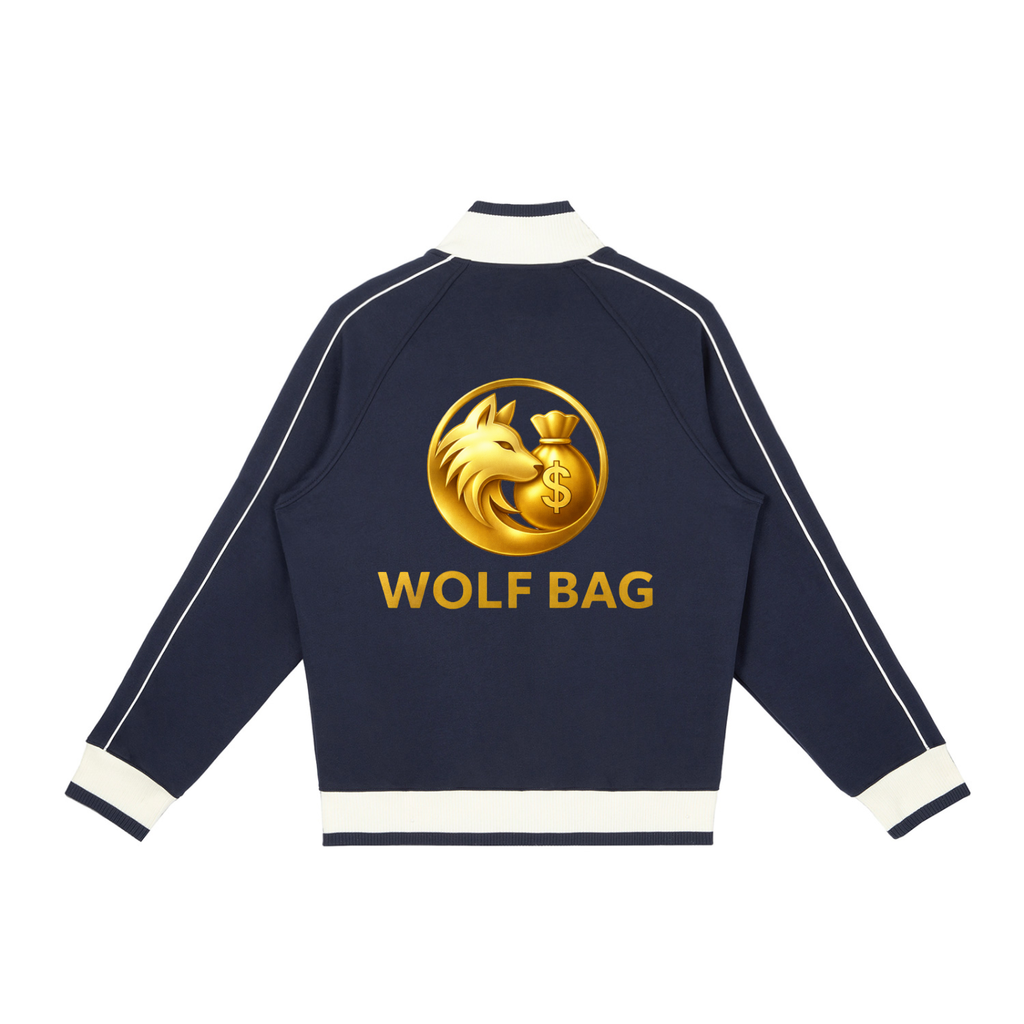 Color Block Raglan Sleeve Zip Track Jacket