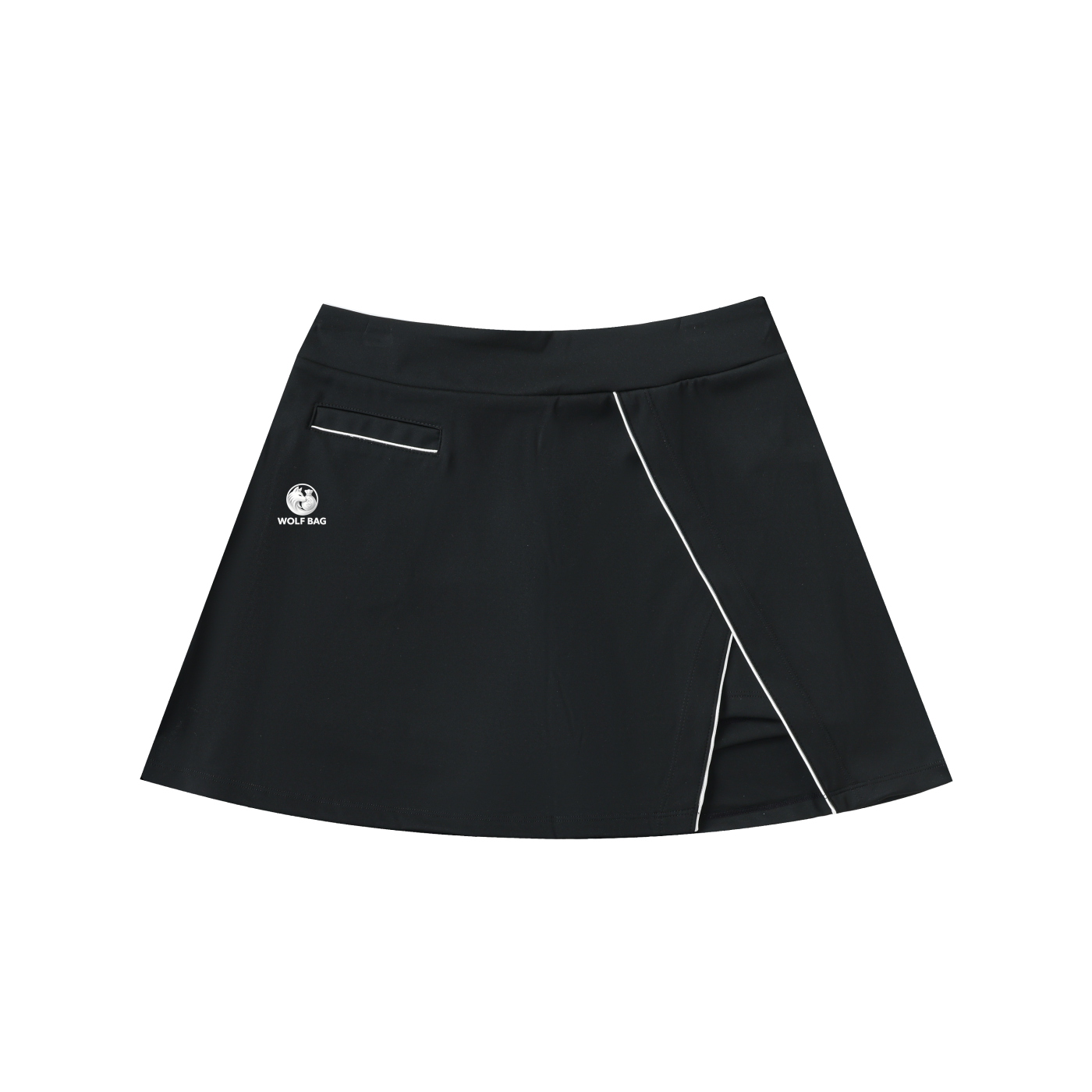 High-Waist Pocketed A-Line Skirt