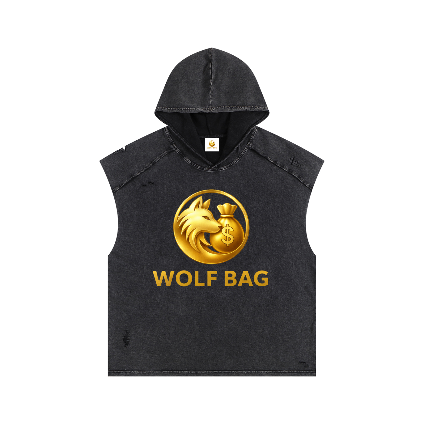 Snow Washed Boxy Hooded Tank Top