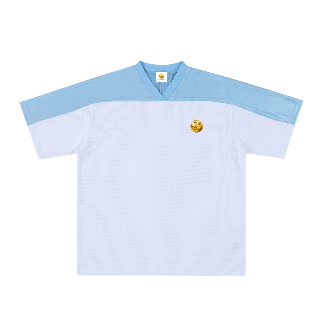 Oversized Mesh V-Neck Soccer Jersey