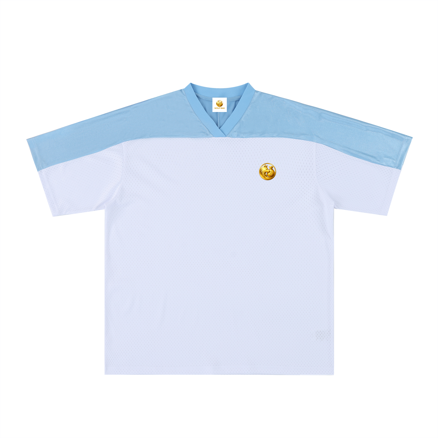 Oversized Mesh V-Neck Soccer Jersey
