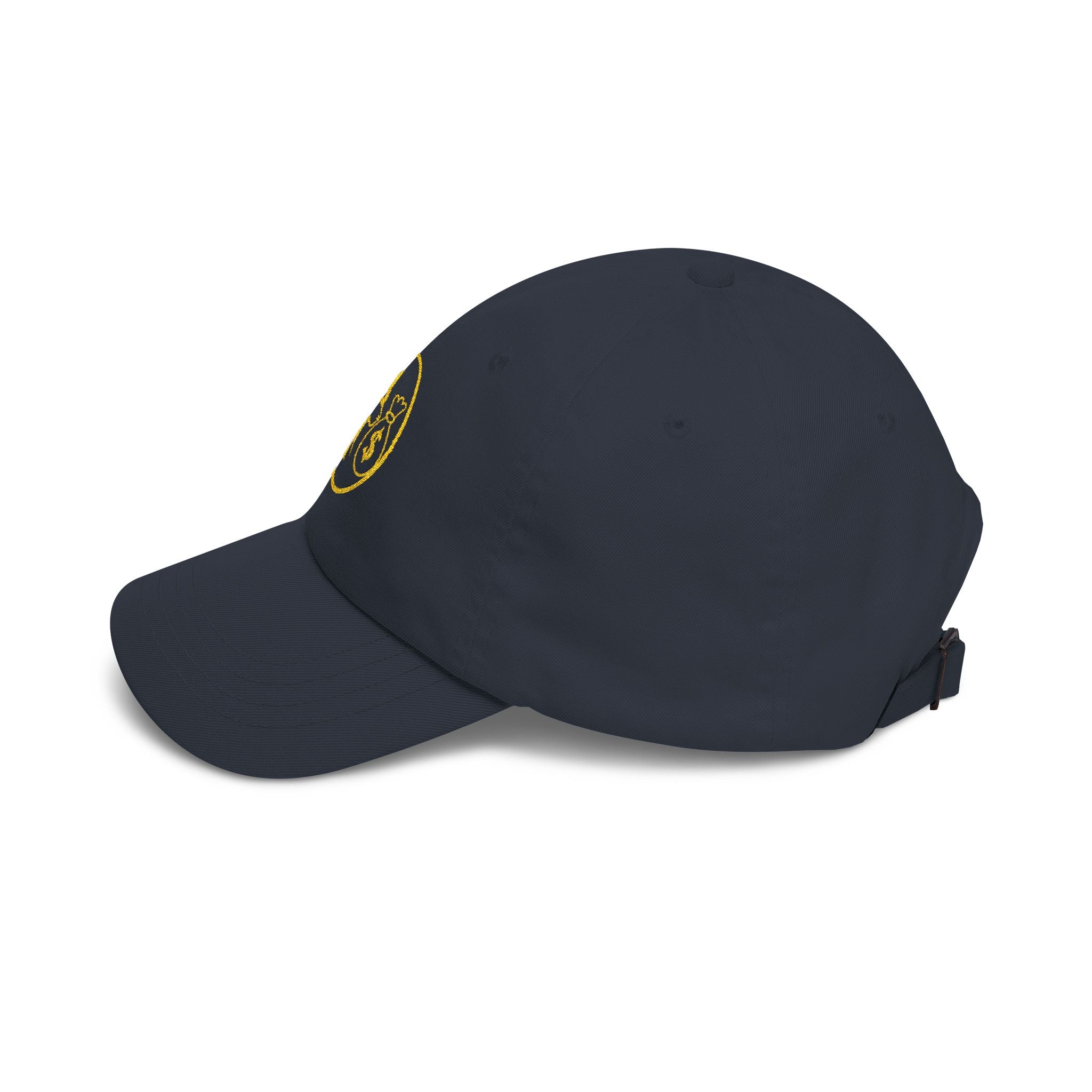 Dad Cap — Gold Wolf & Coin Embroidered Baseball Hat