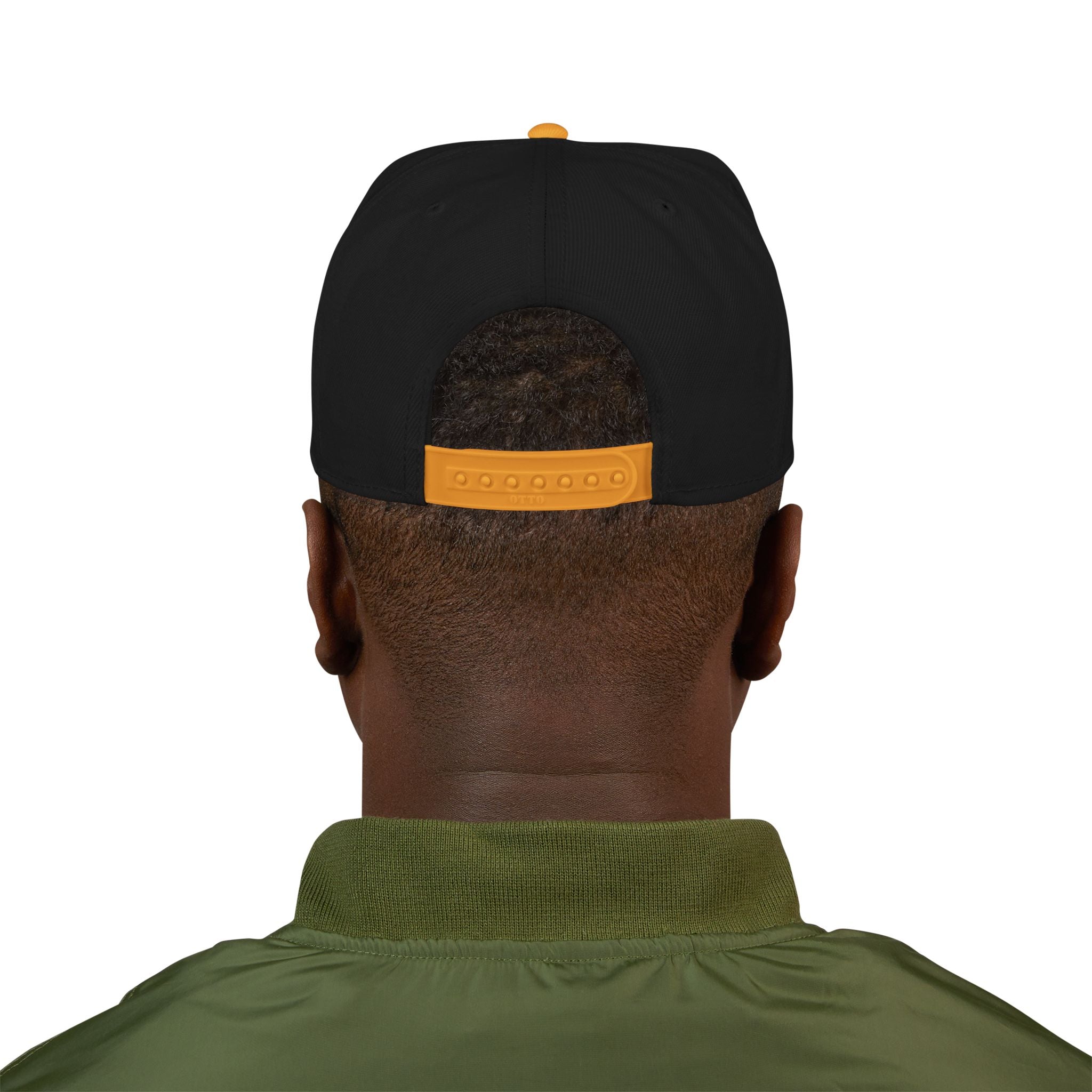 Embroidered Ram Crest Snapback Hat — Adjustable Two-Tone Streetwear Cap