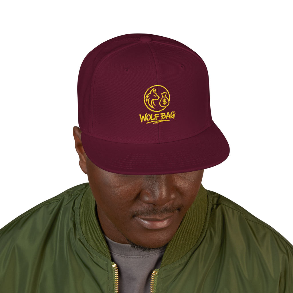 Embroidered Ram Crest Snapback Hat — Adjustable Two-Tone Streetwear Cap