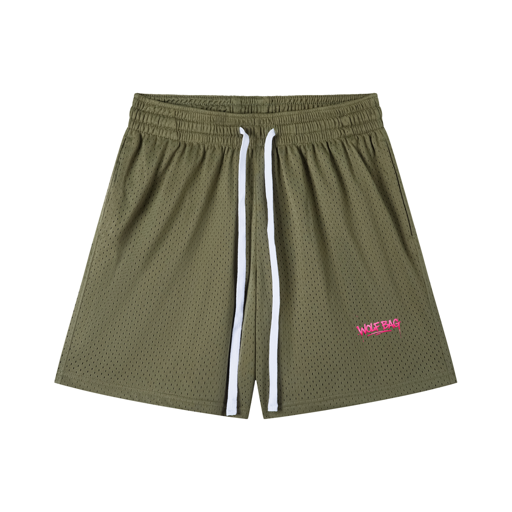 Mesh Drawstring Shorts