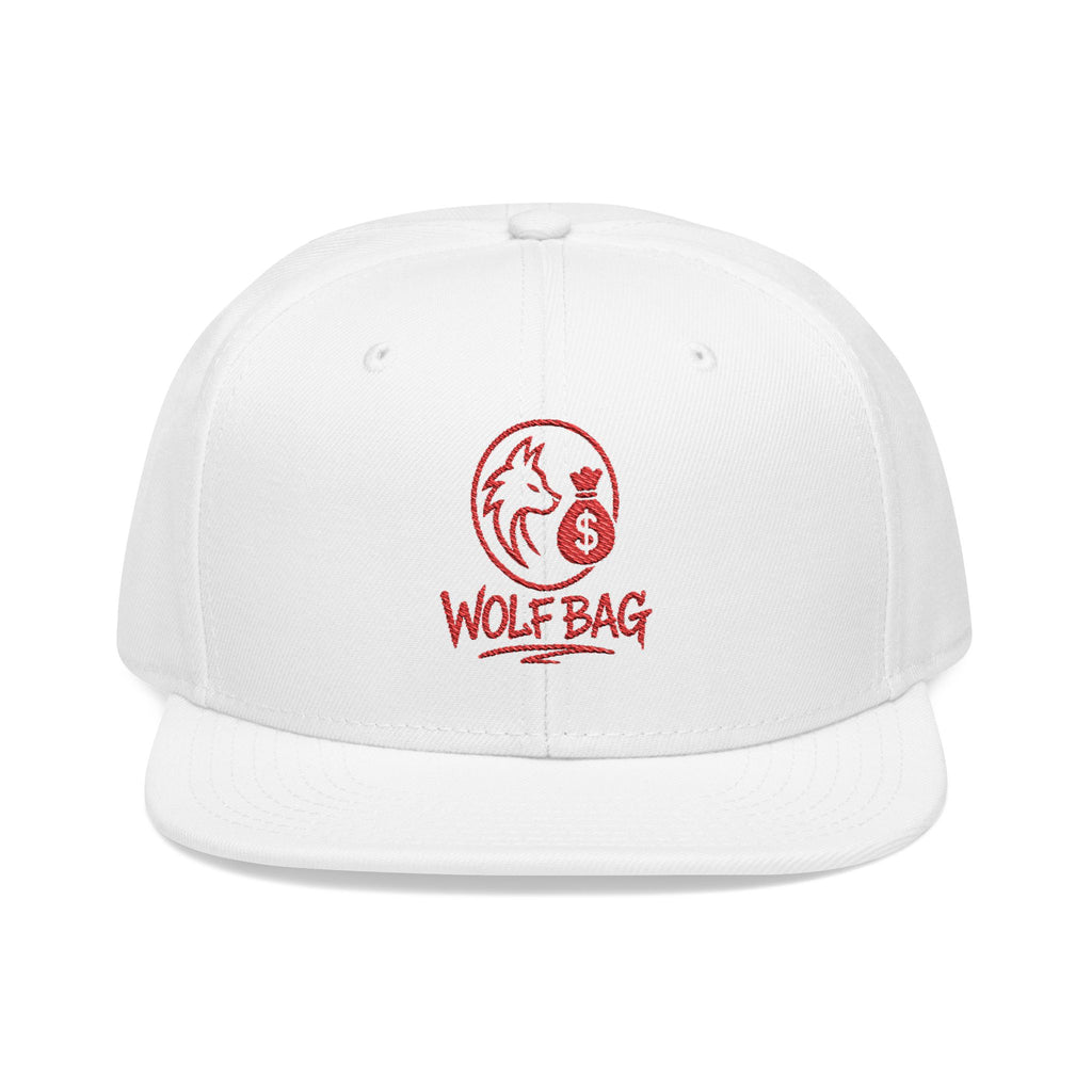 Embroidered Red Skull Snapback Hat