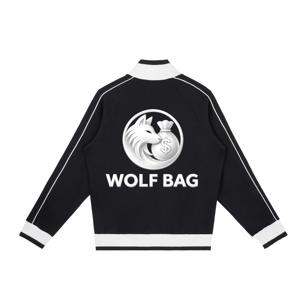 Color Block Raglan Sleeve Zip Track Jacket