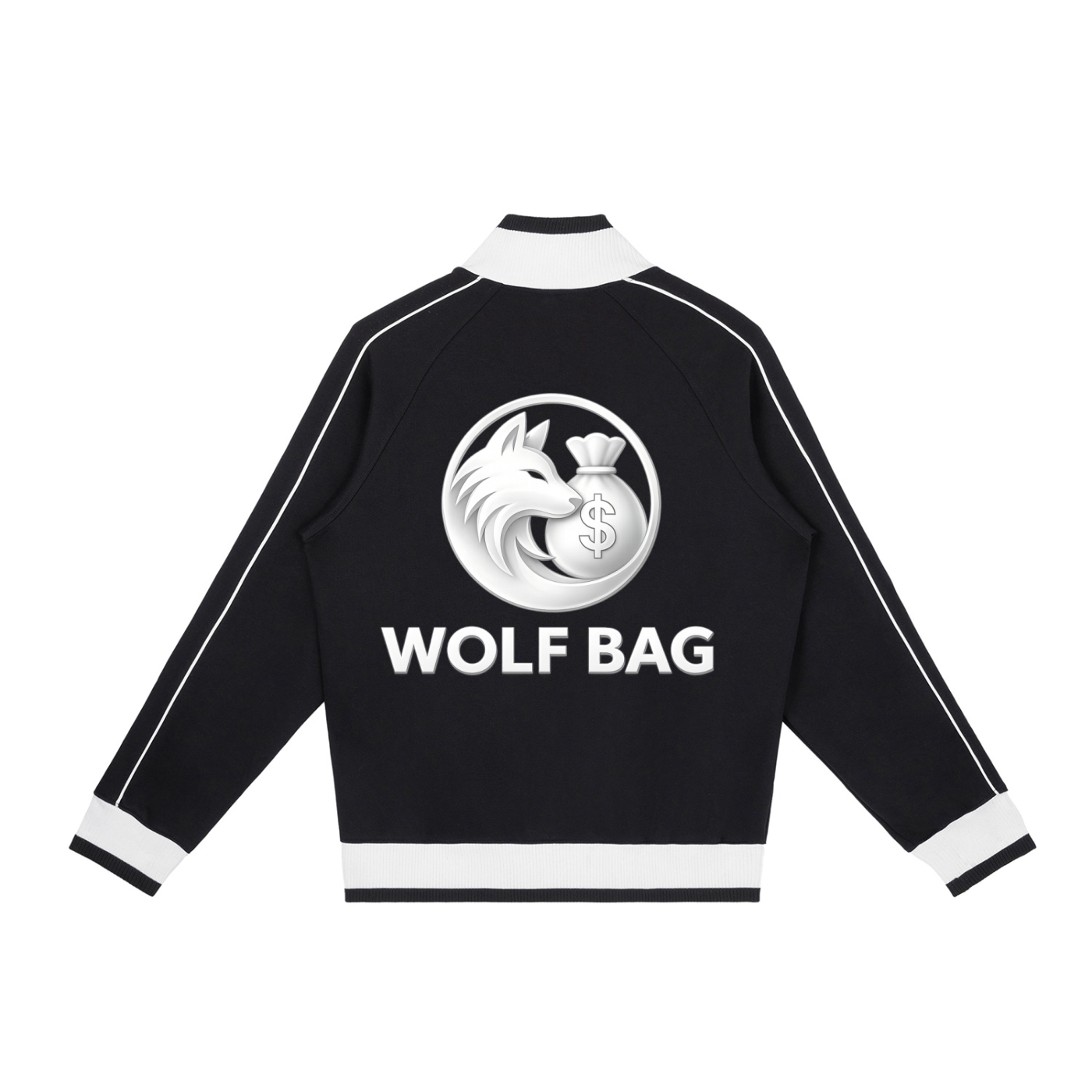 Color Block Raglan Sleeve Zip Track Jacket