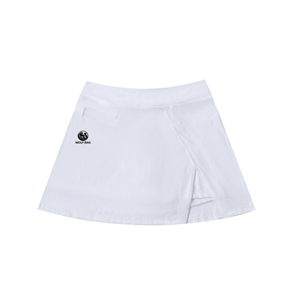 High-Waist Pocketed A-Line Skirt