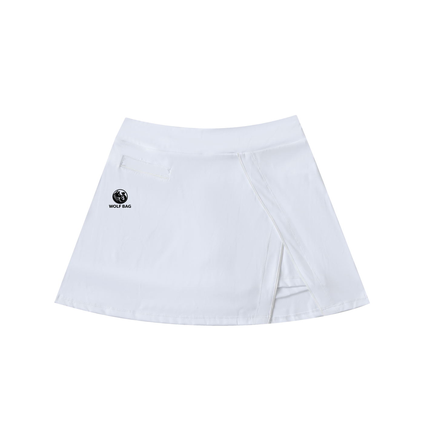 High-Waist Pocketed A-Line Skirt