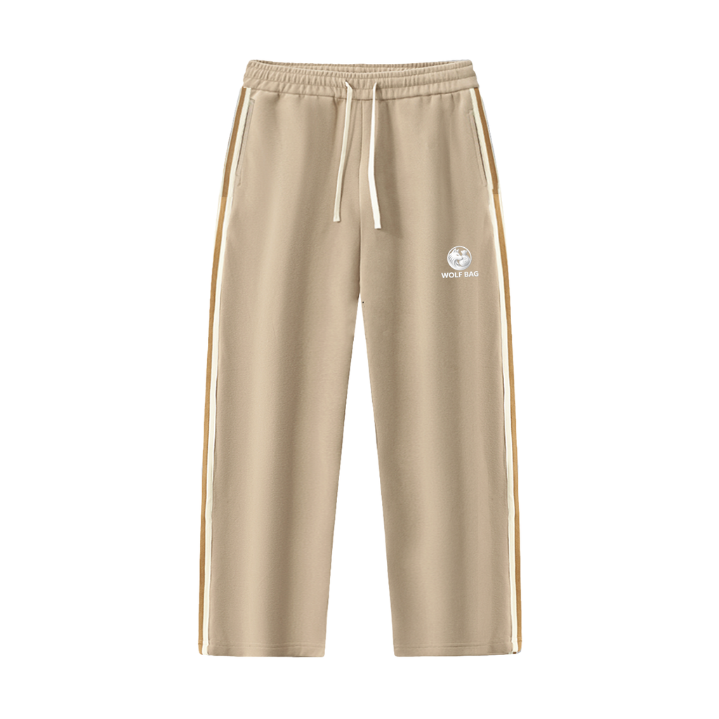 Contrast Side-Stripe Straight-Leg  Pants