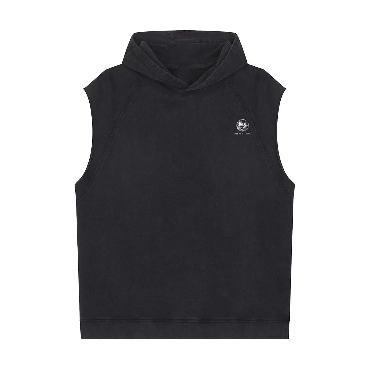 Snow Washed Sleeveless Hoodie