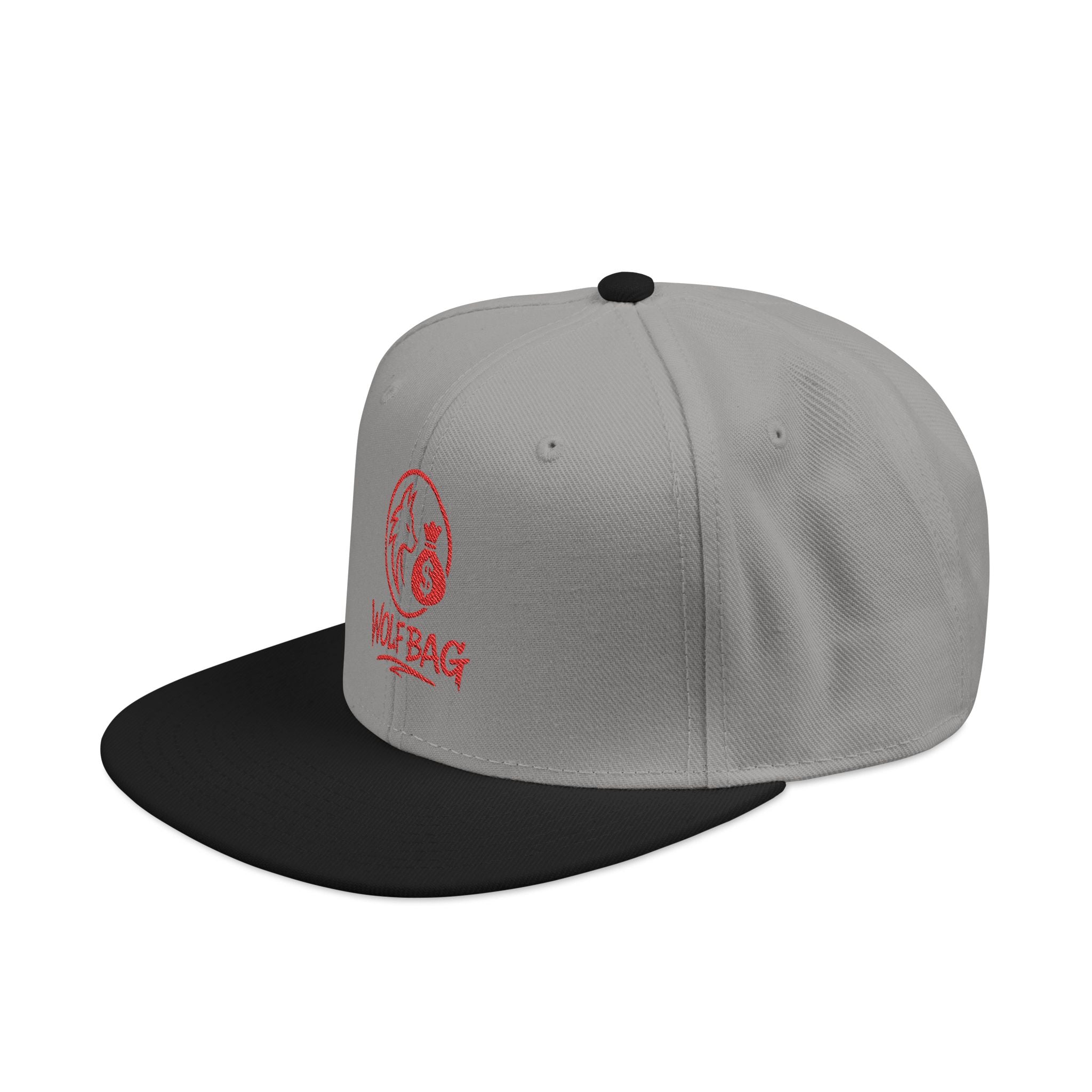 Embroidered Red Skull Snapback Hat