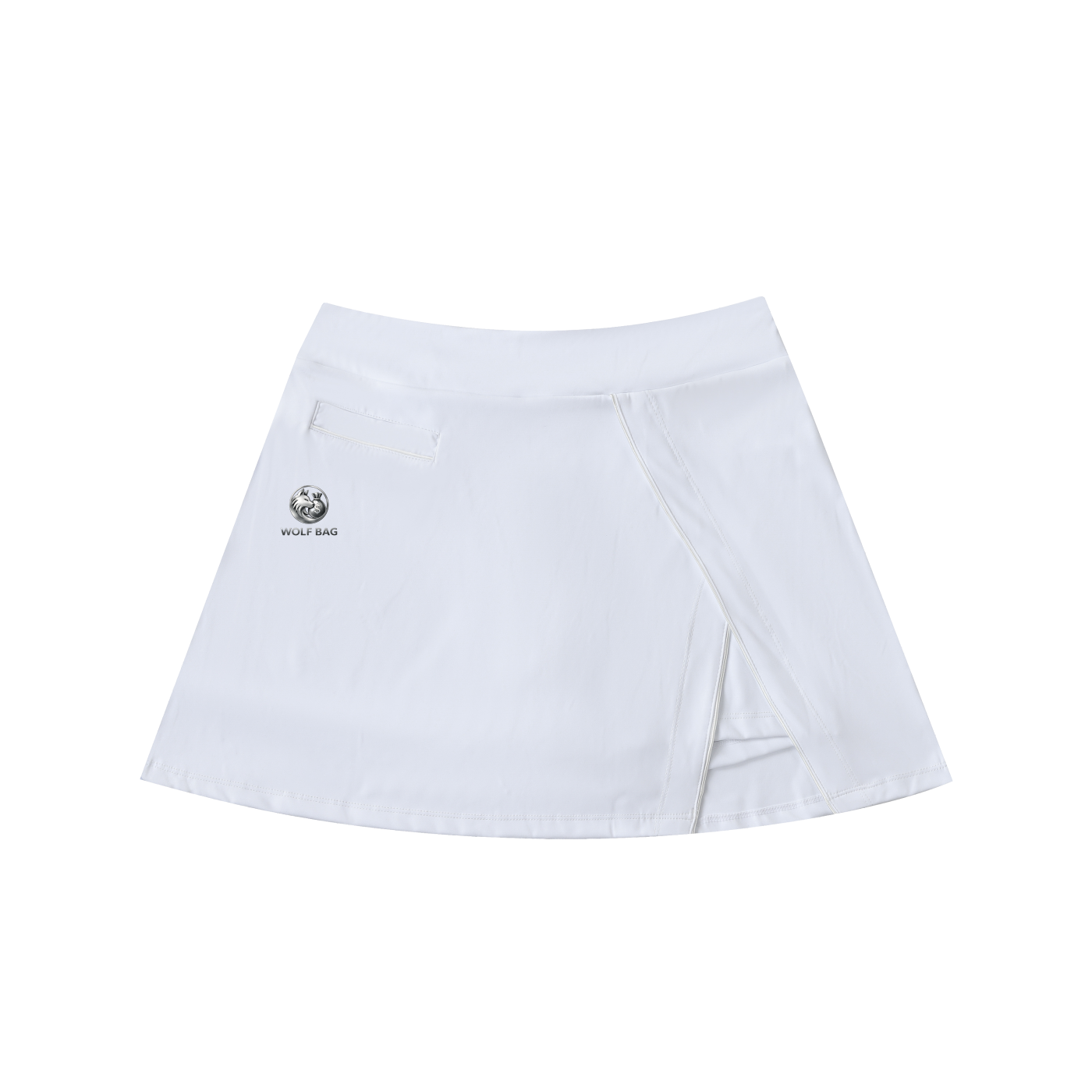 High-Waist Pocketed A-Line Skirt