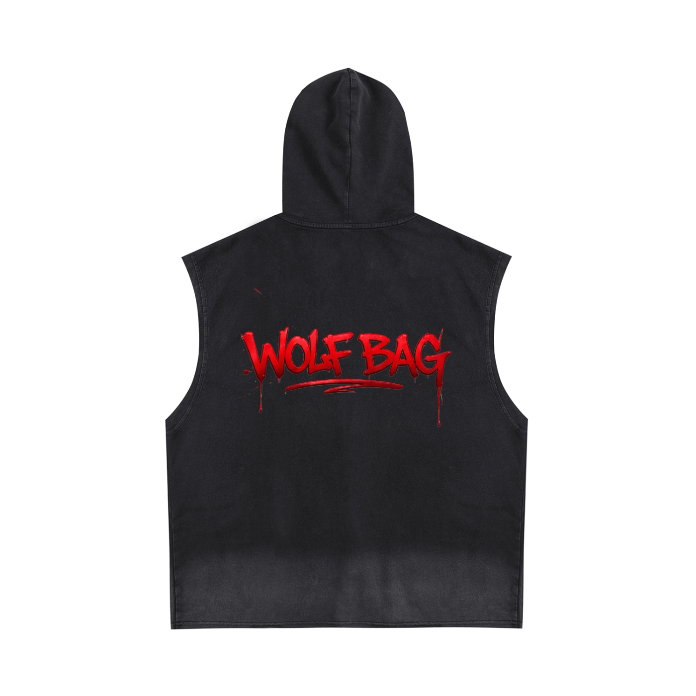 Vintage Washed Zip-Up Hooded Tank Top