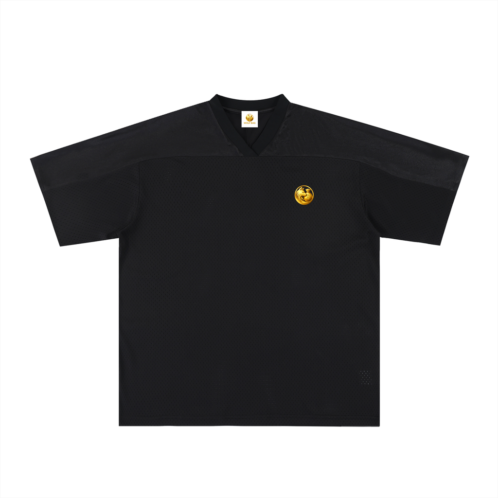 Oversized Mesh V-Neck Soccer Jersey