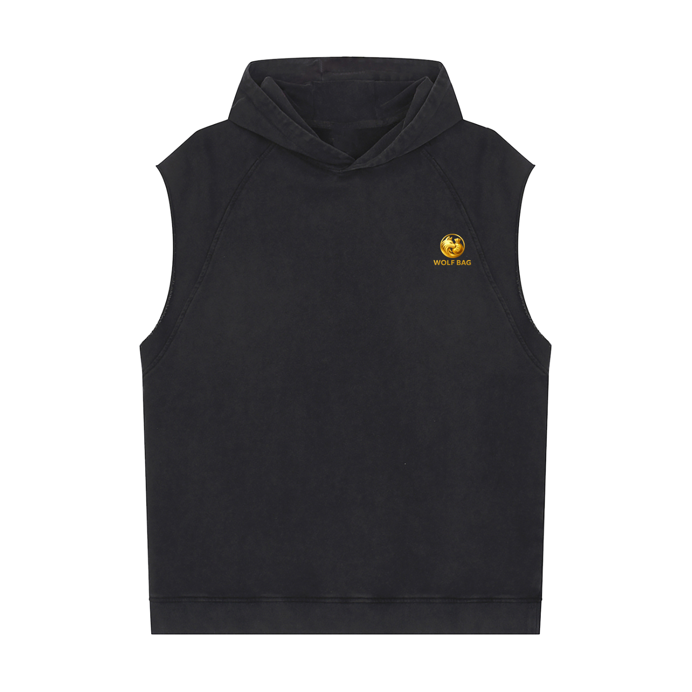 Snow Washed Sleeveless Hoodie