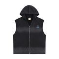 Vintage Washed Zip-Up Hooded Tank Top