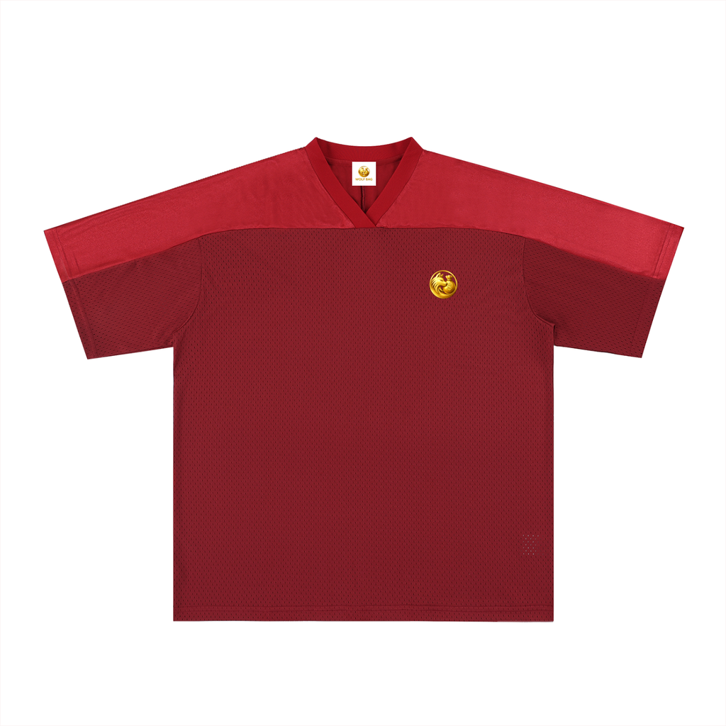 Oversized Mesh V-Neck Soccer Jersey