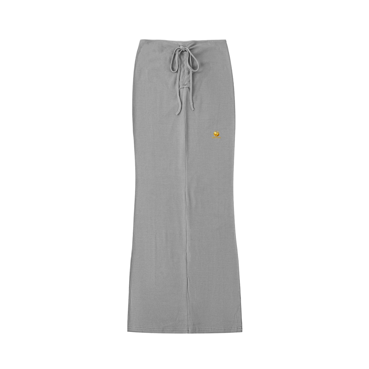 Dyed Washed Drawstring Maxi Skirt