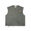 Distressed Grommet Eyelet Tank Top