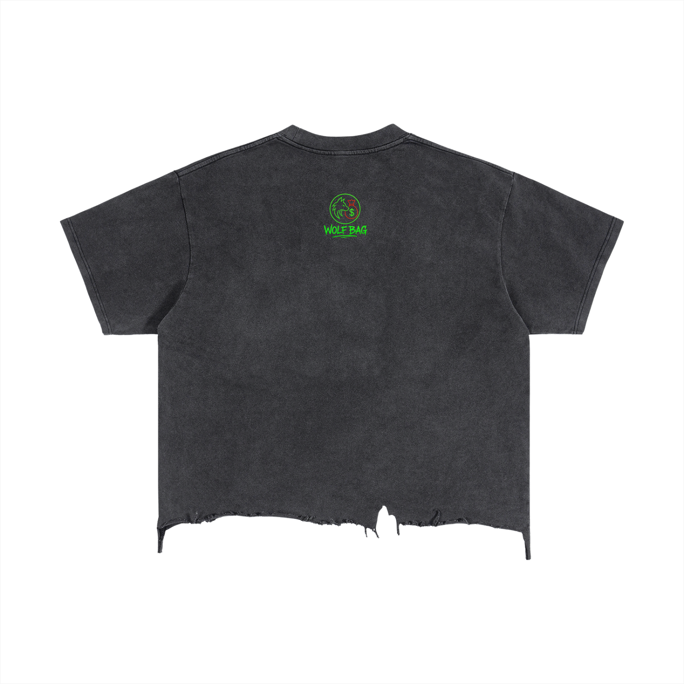Vintage Wash Boxy Distressed Hem T-Shirt