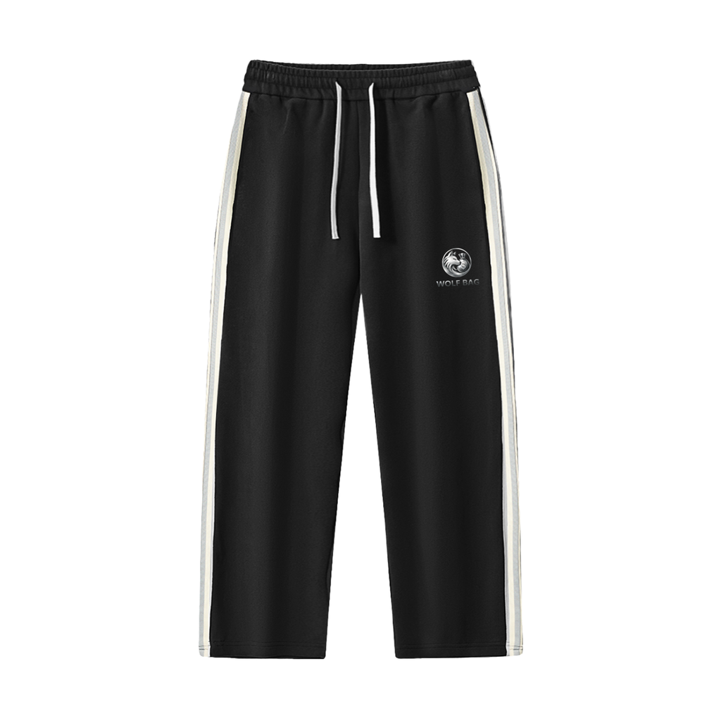 Contrast Side-Stripe Straight-Leg  Pants