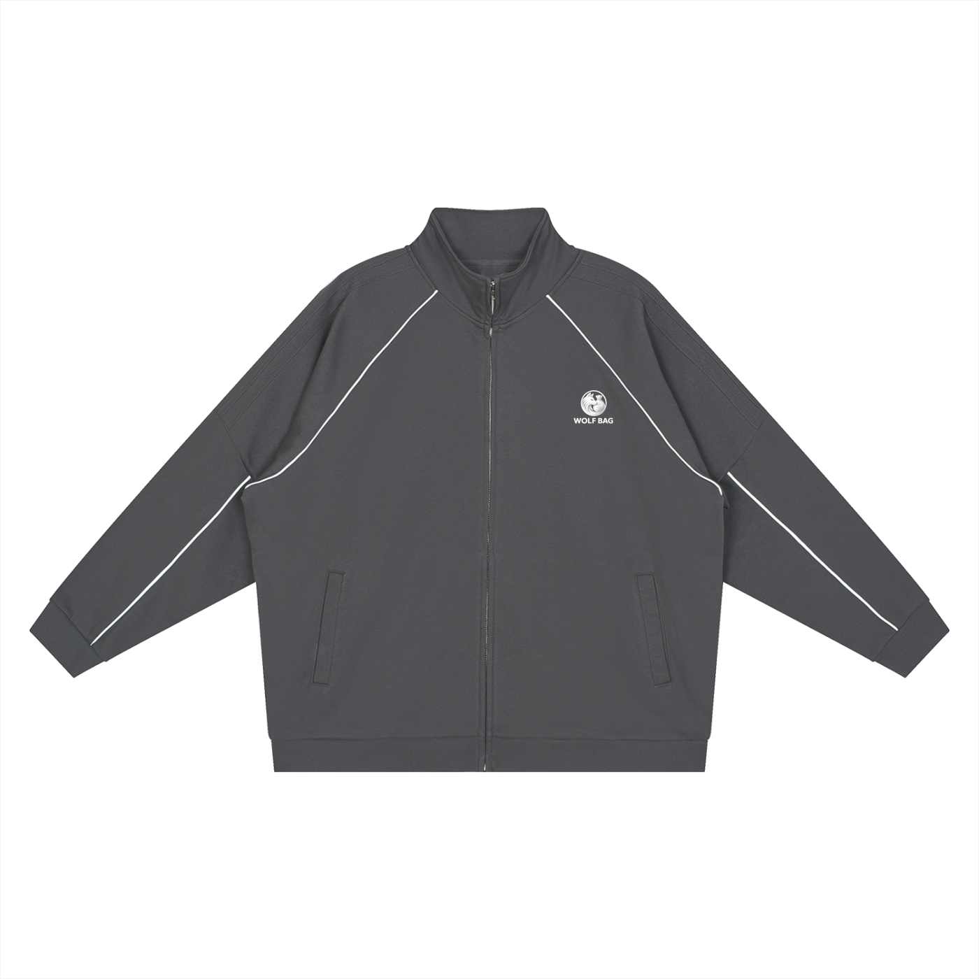 Reflection Striped Raglan Sleeve  Jacket