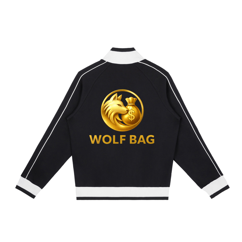 Color Block Raglan Sleeve Zip Track Jacket