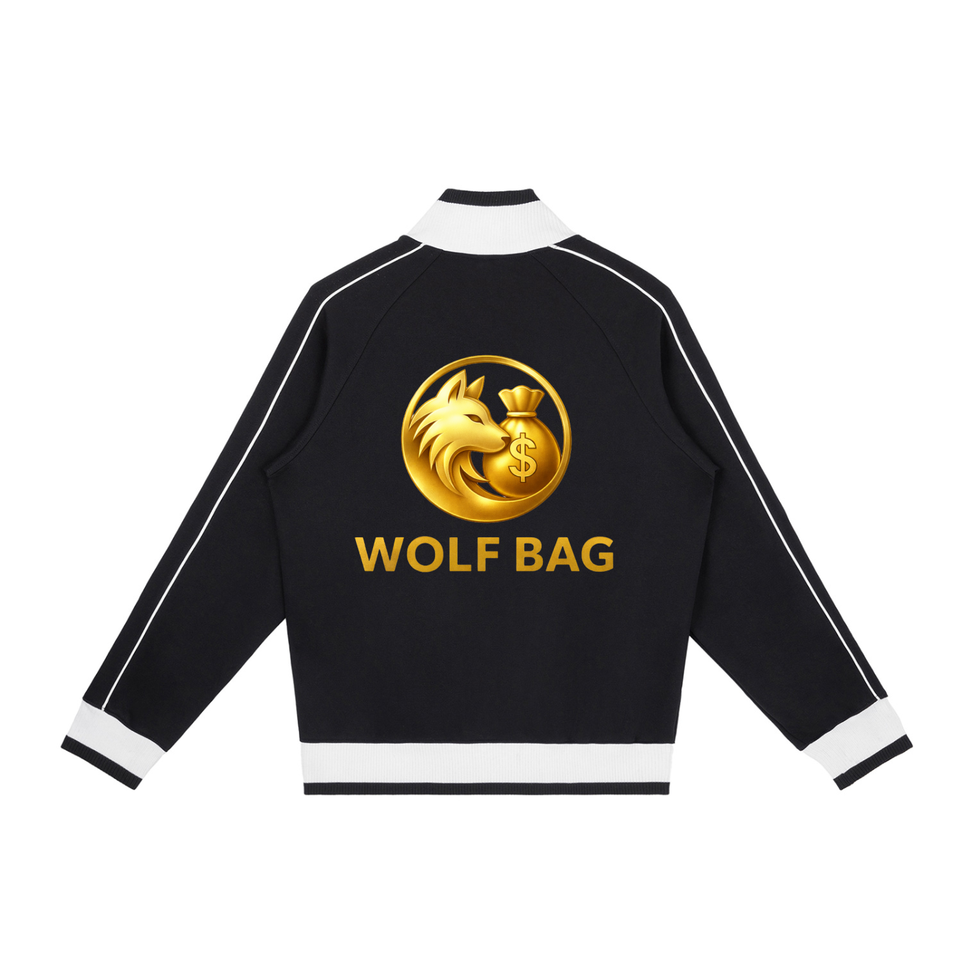 Color Block Raglan Sleeve Zip Track Jacket