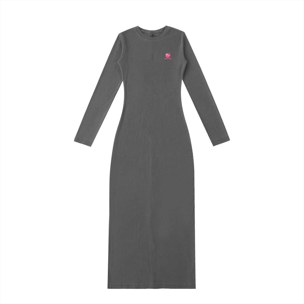 Dyed Washed Slit Maxi Dress