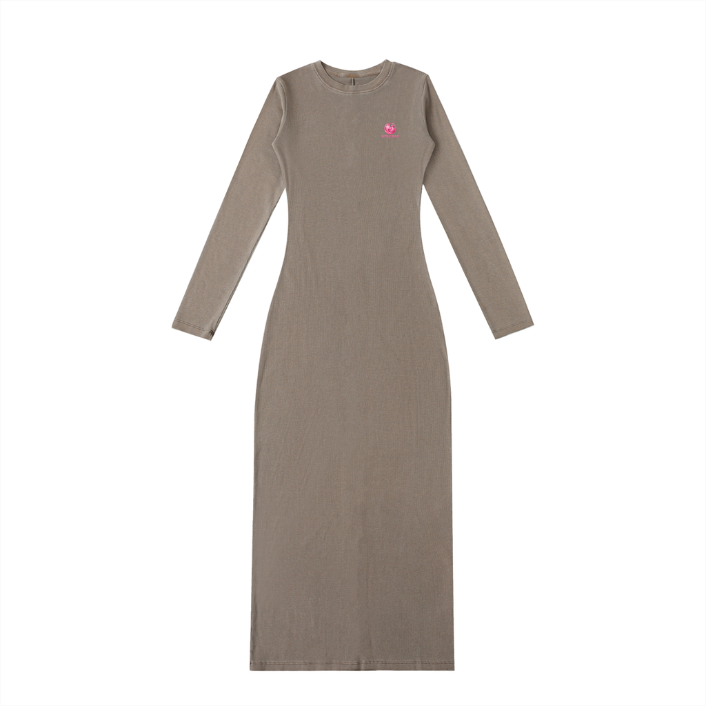 Dyed Washed Slit Maxi Dress