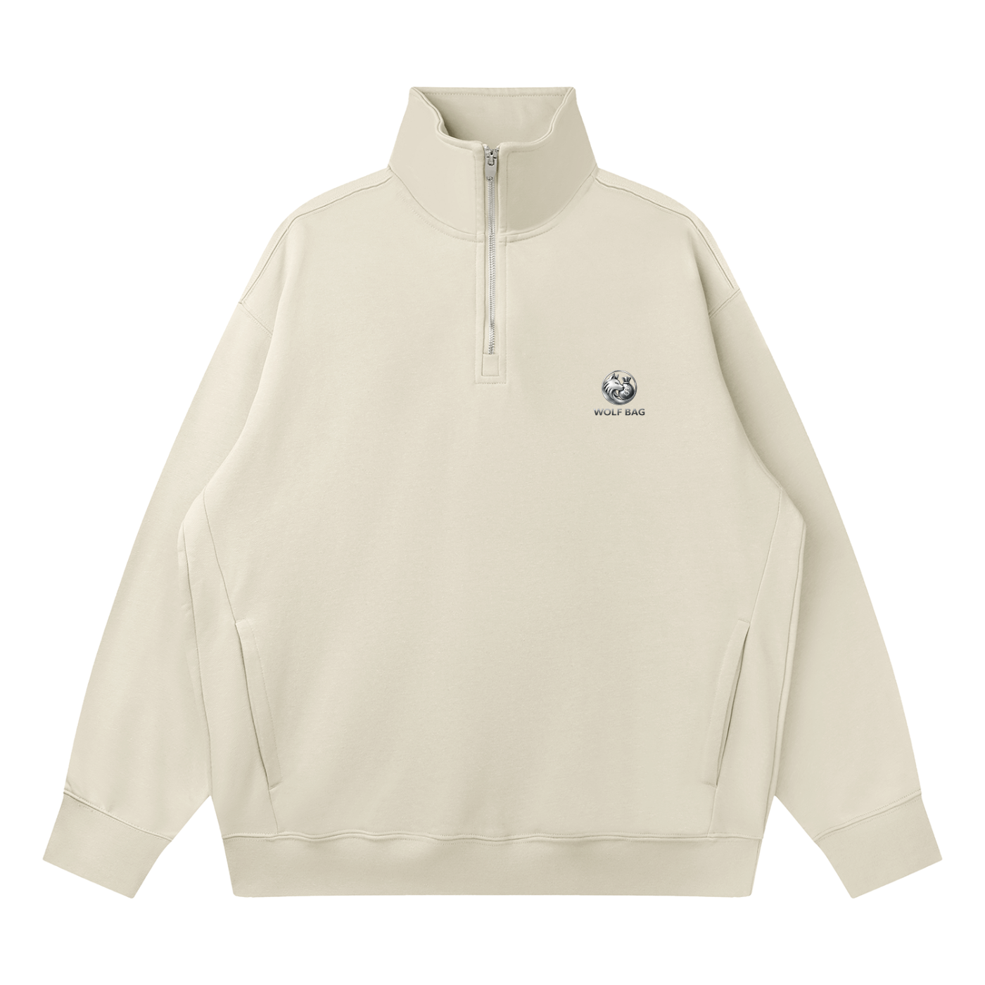 Quarter-Zip Drop Shoulder Sweatshirt