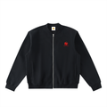Essential Zip-Up Fleeced Varsity Jacket