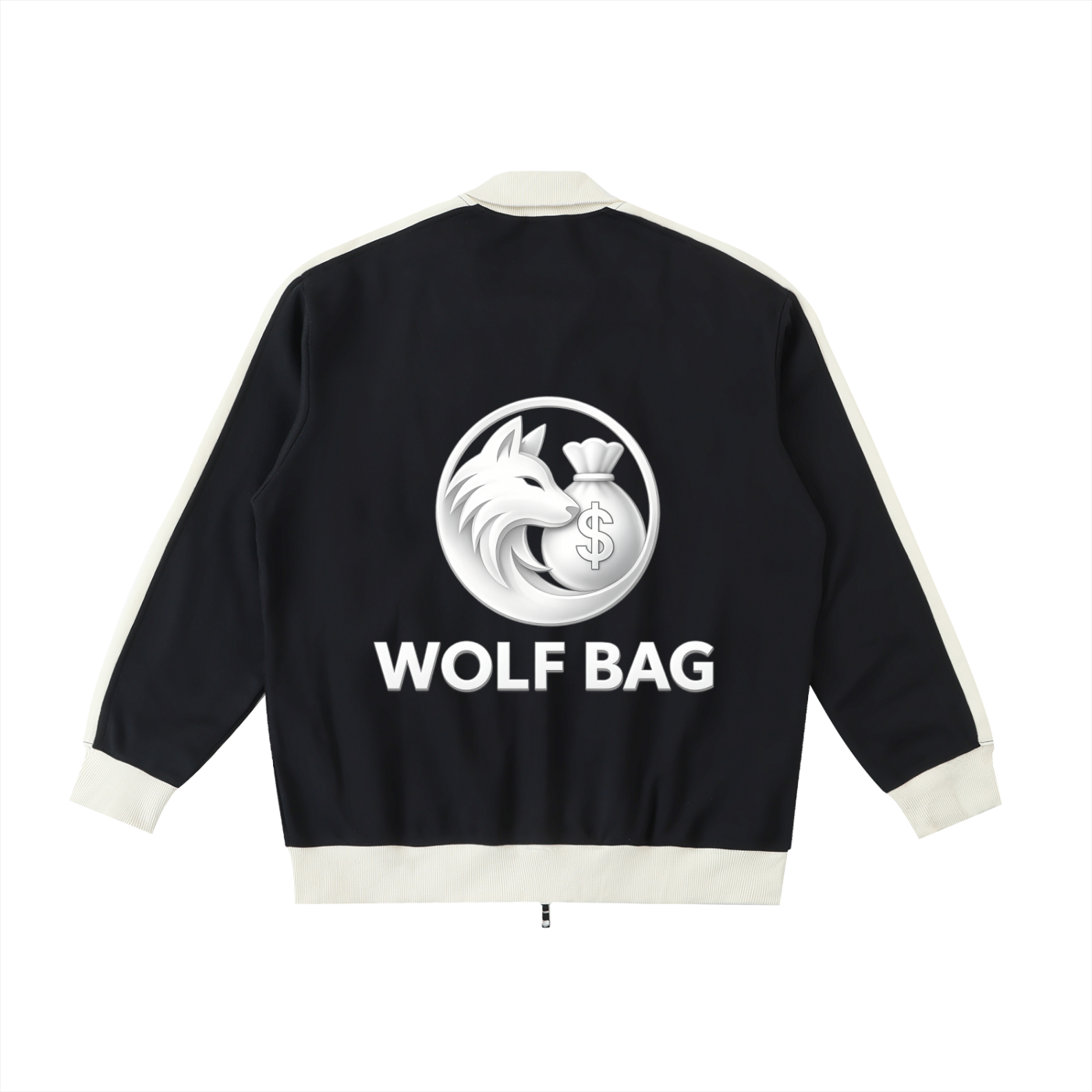 Contrast Trim Stand Collar Jacket